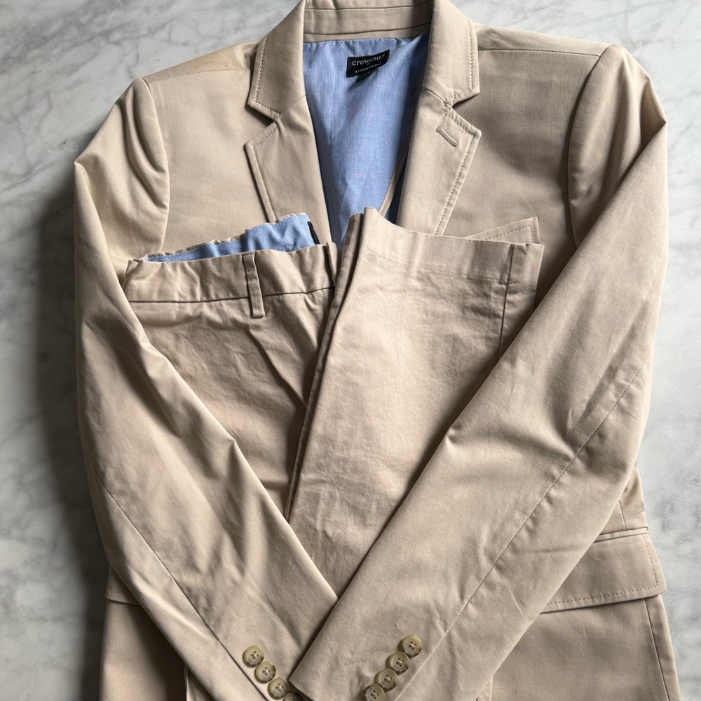 J.Crew Factory Boys' Thompson suit jacket and pants in flex chino 14